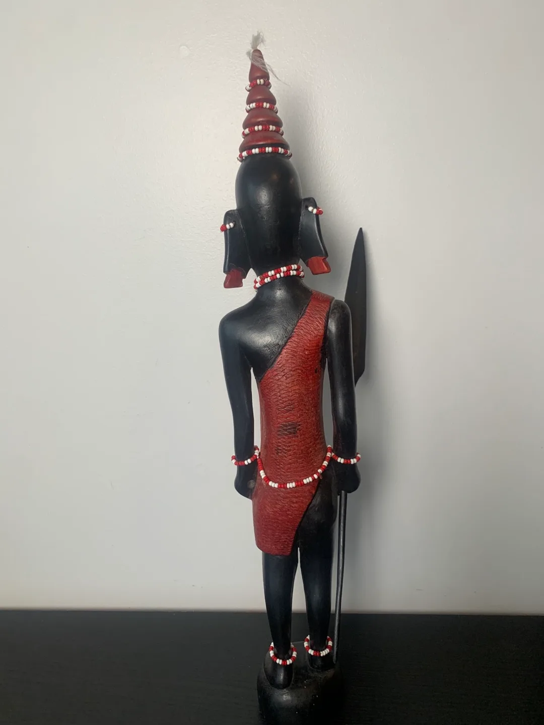 Vintage African Masai Warrior Wood Carving Statue image indicator(6)