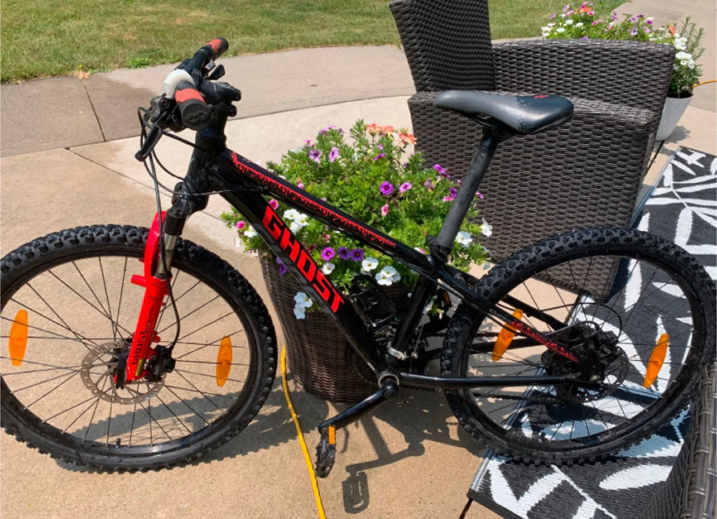 Ghost Mountain 24” Bike - Red & Black thumbnail