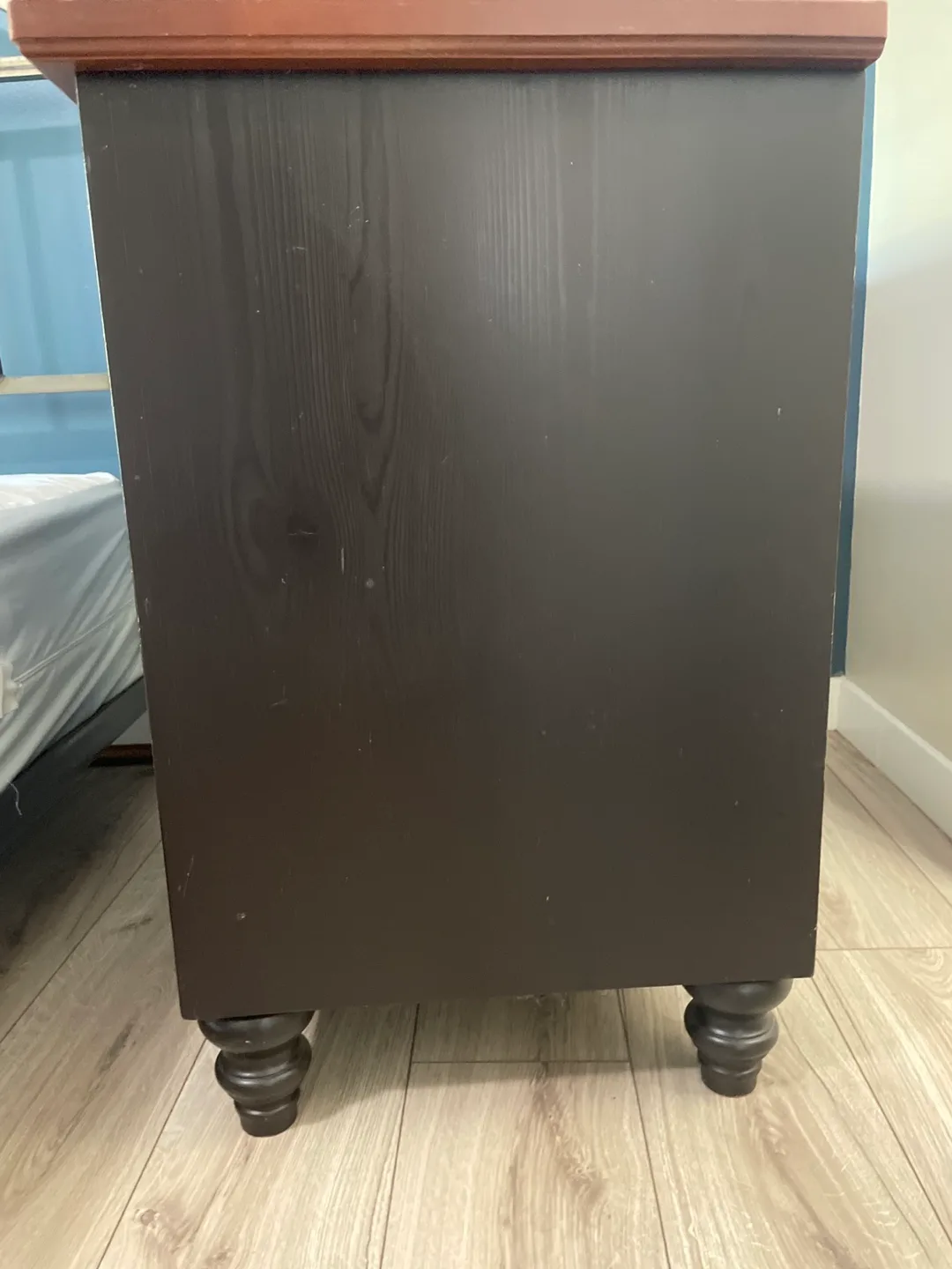 Brown Wood Nightstand with Drawer image indicator(4)