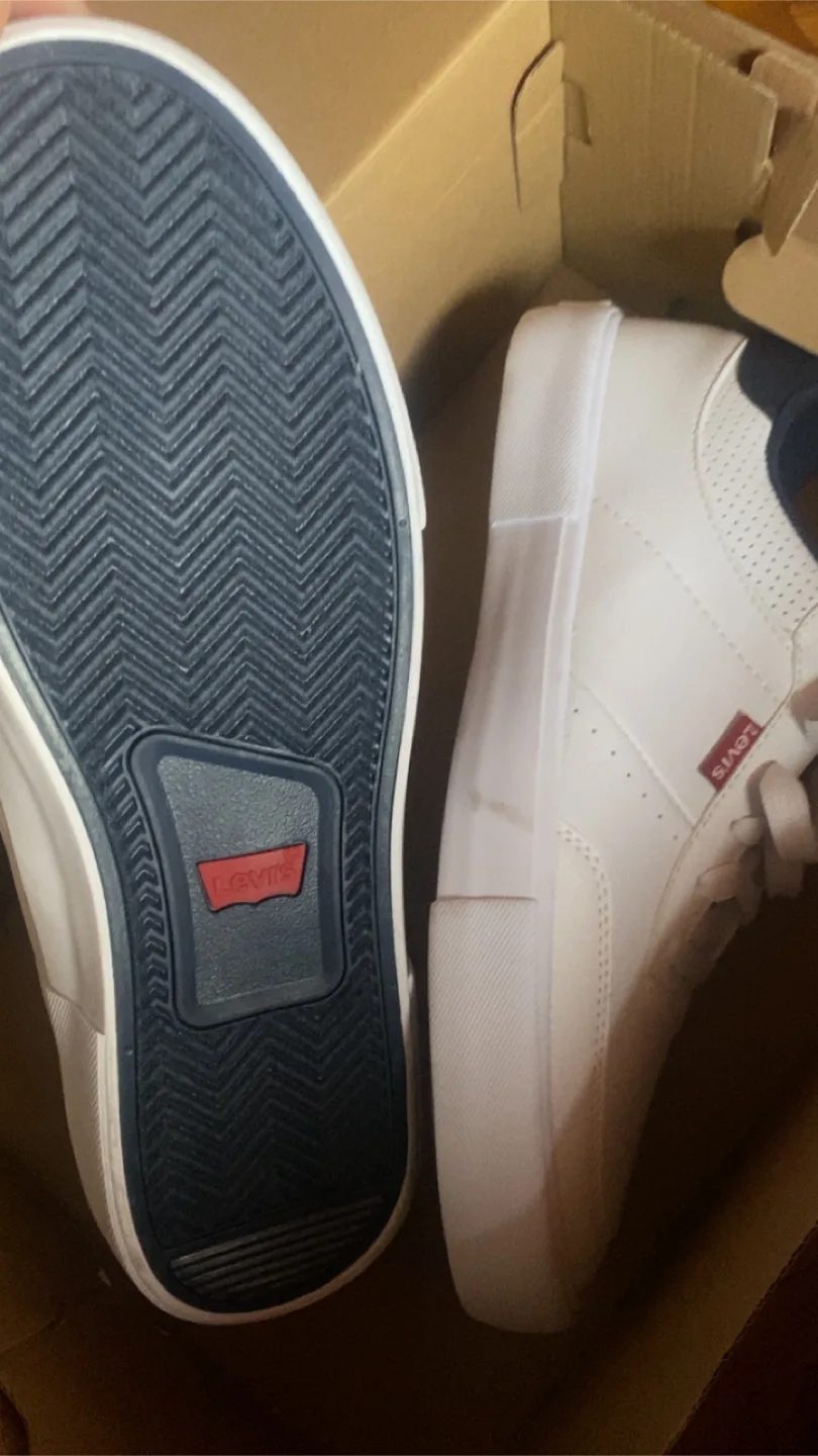 Levi's White Sneakers - Men's Size 10 image indicator(3)