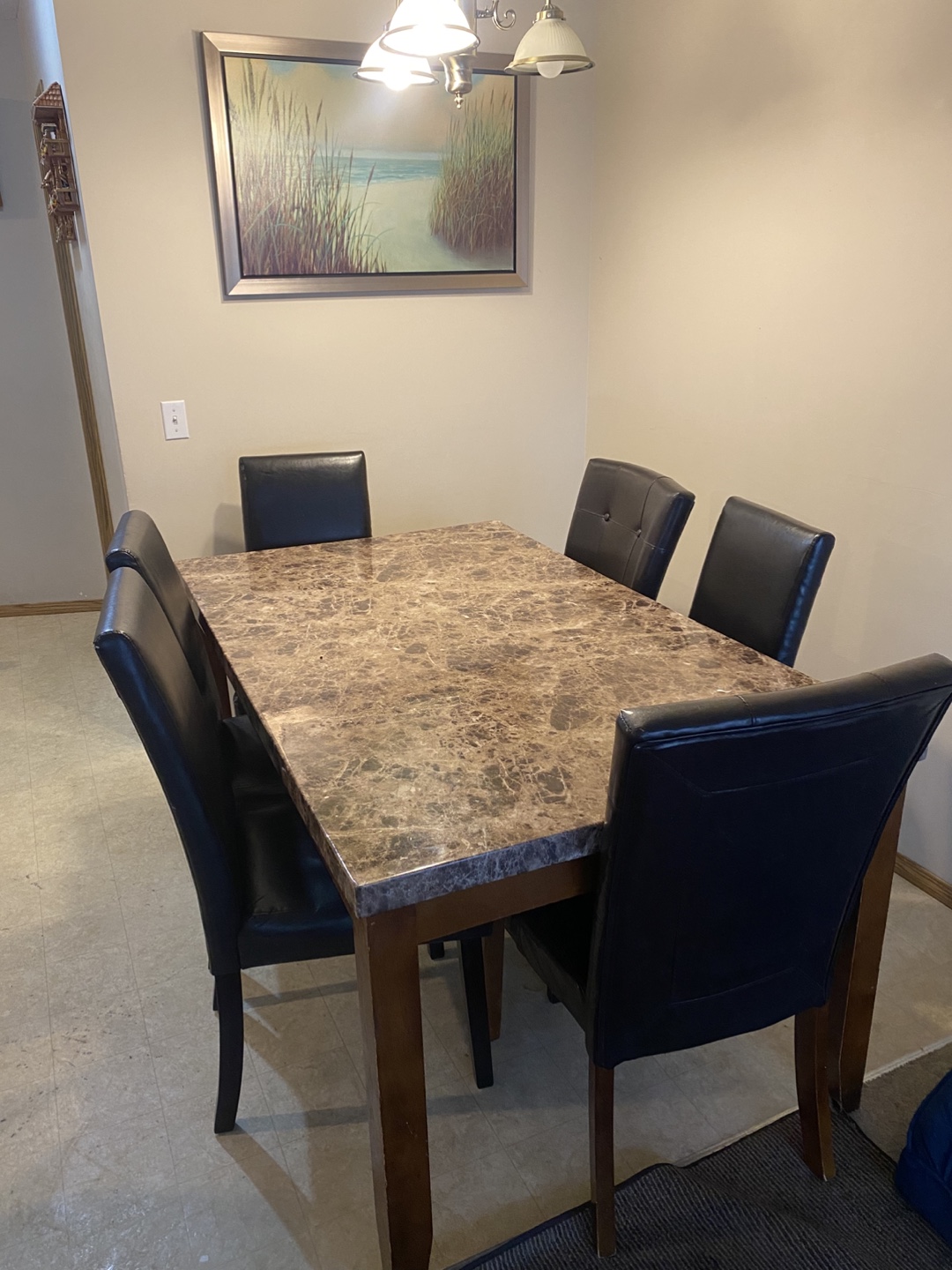 Dining table with 6 chairs