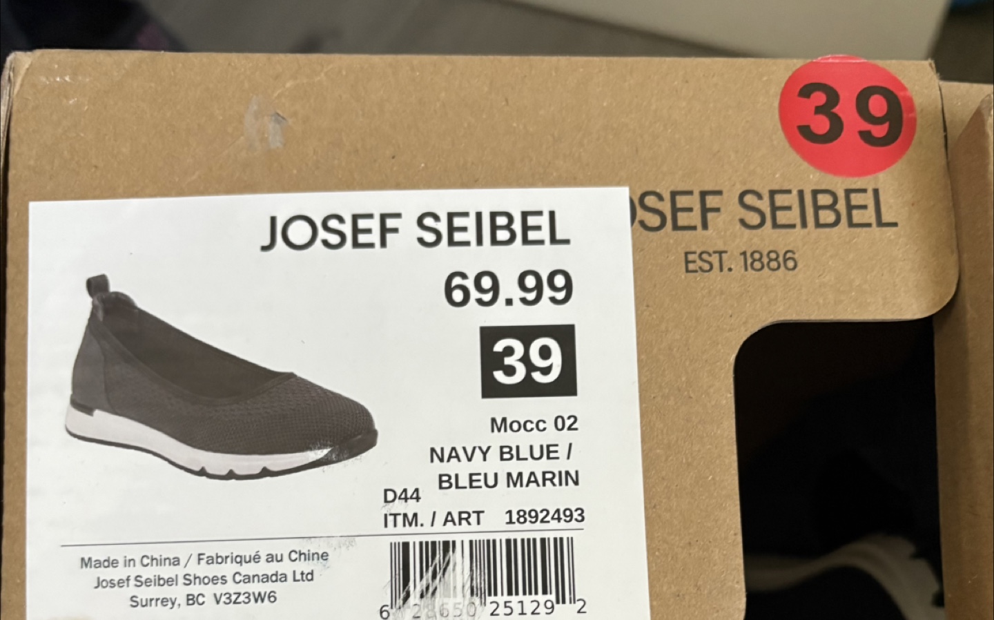 Josef Seibel Mocc 02 Navy Blue Size 39