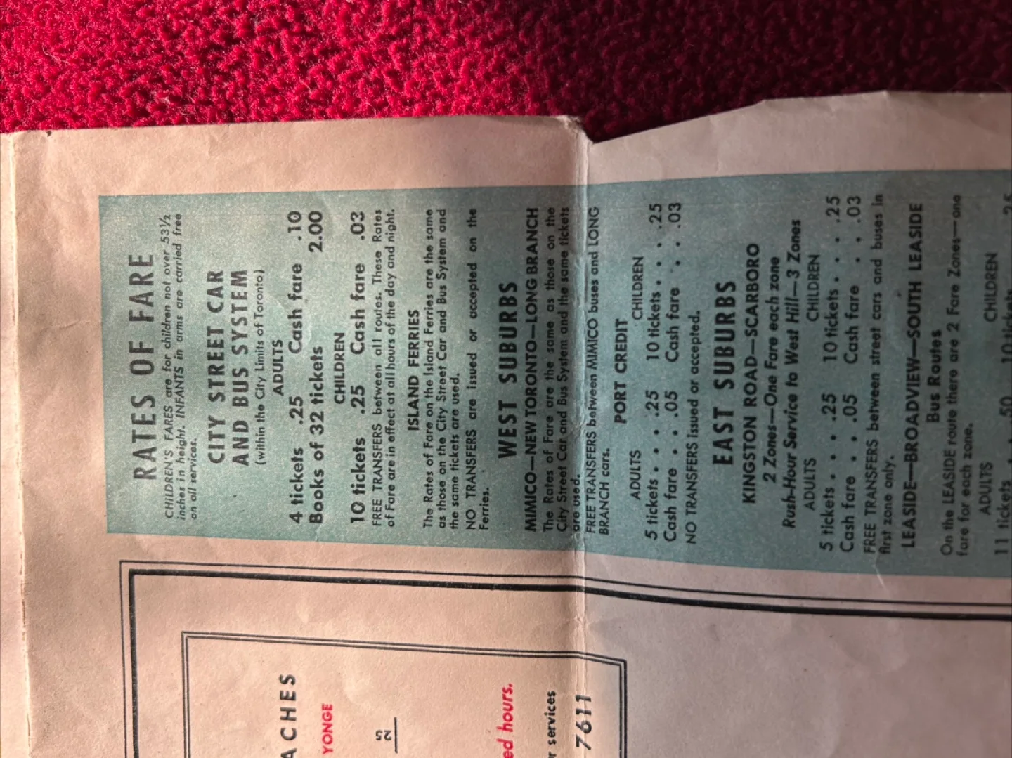 $30 TTC 1940s vintage antique map guide TORONTO ROAD MAP image indicator(8)