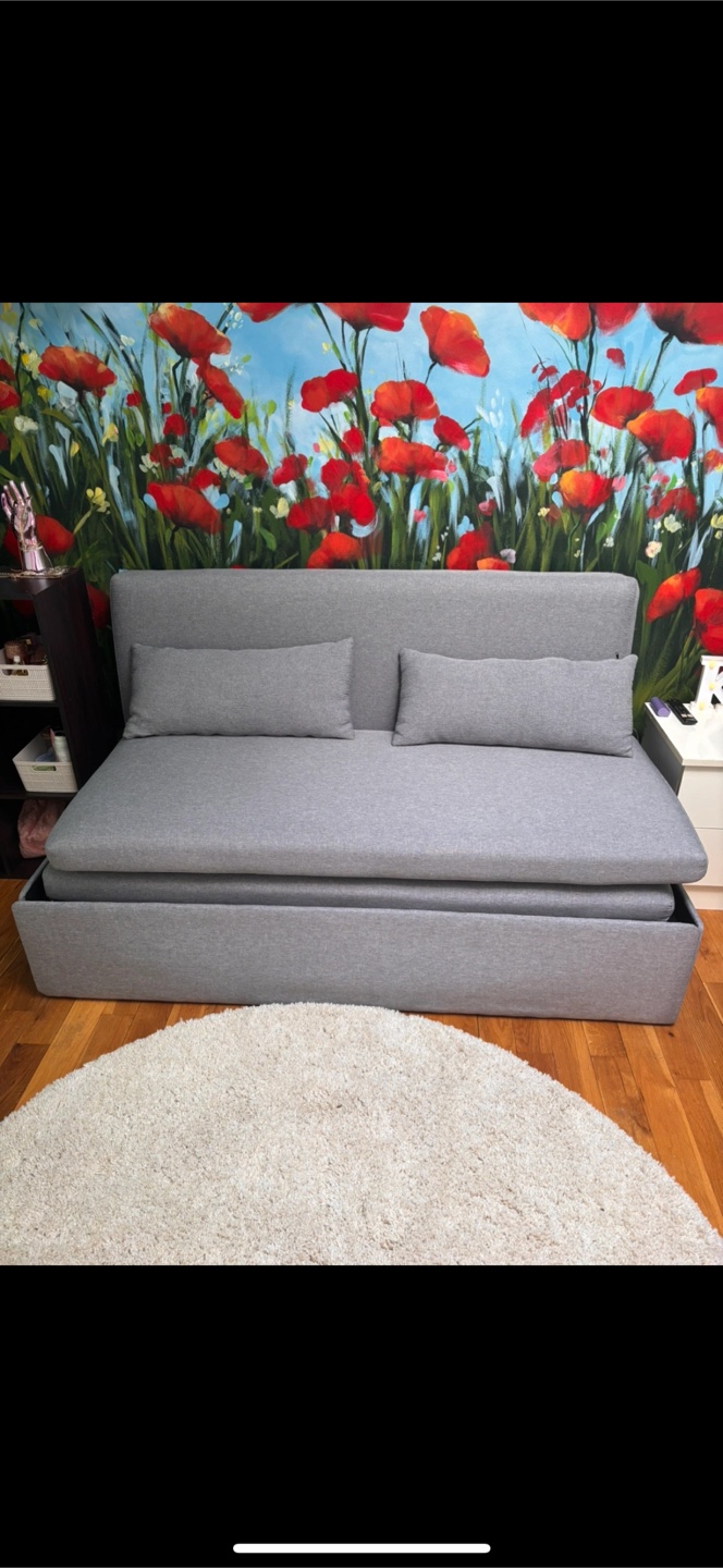 Gray Folding Sofa Bed - photo 3
