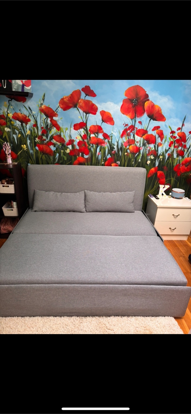 Gray Folding Sofa Bed - photo 2