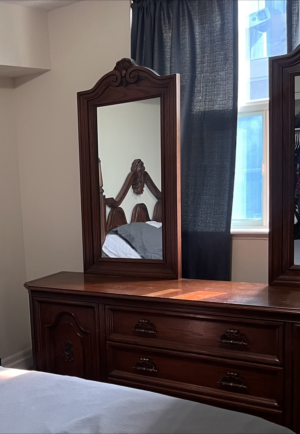 FREE Wooden Dresser with Two Mirrors