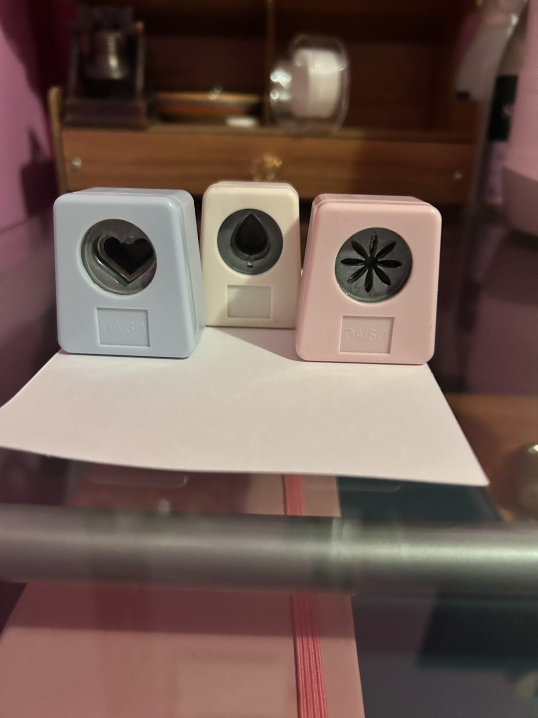 Daiso Craft Punches - Heart, Spade, Flower Shapes