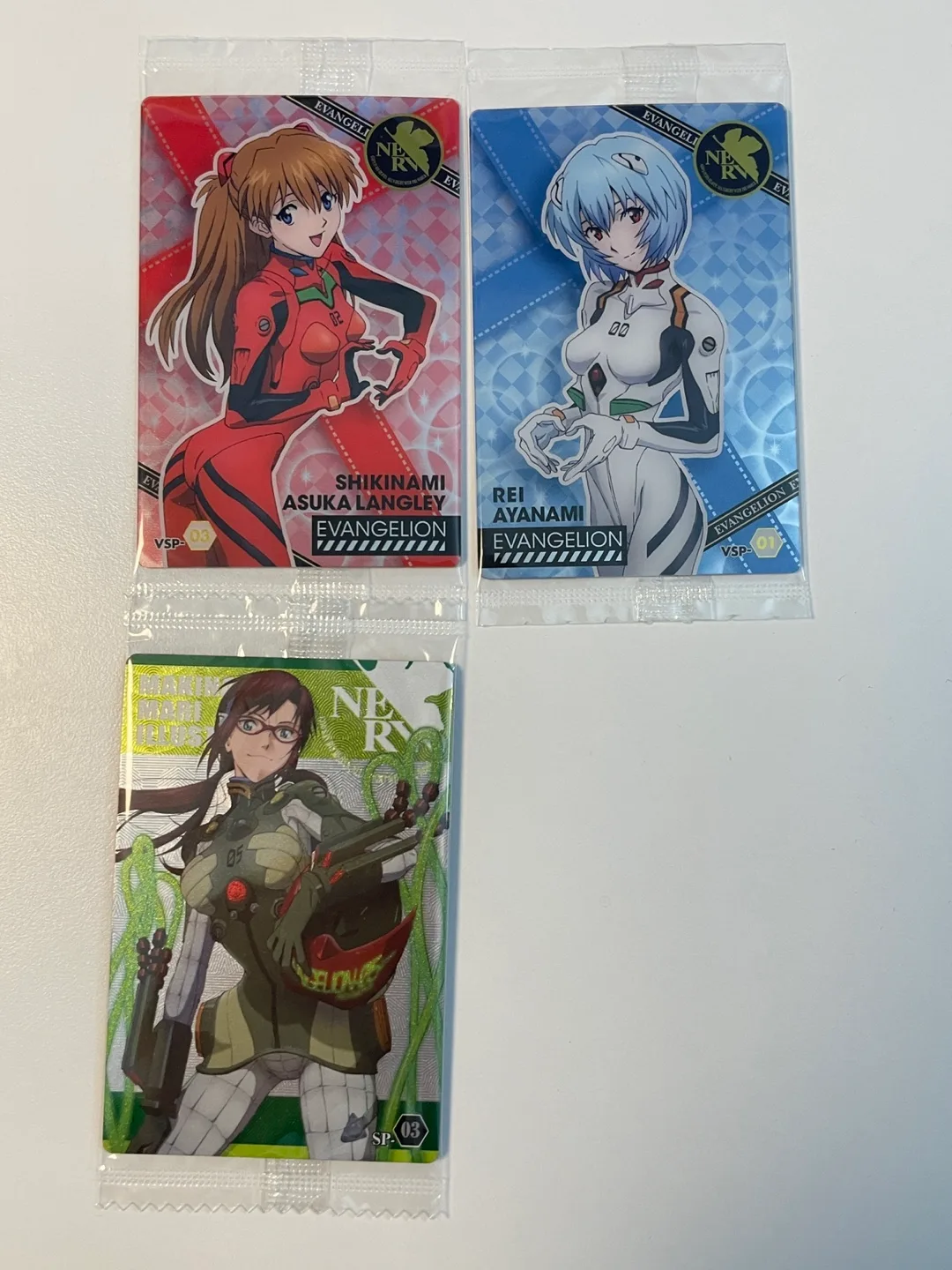 Evangelion Anime Metallic Trading Cards - Rei Ayanami, Asuka thumbnail