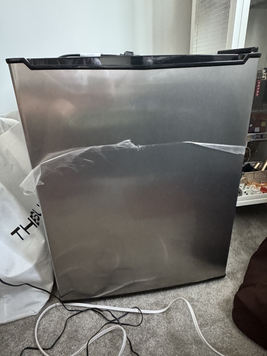 Mini Fridge - Black & Silver