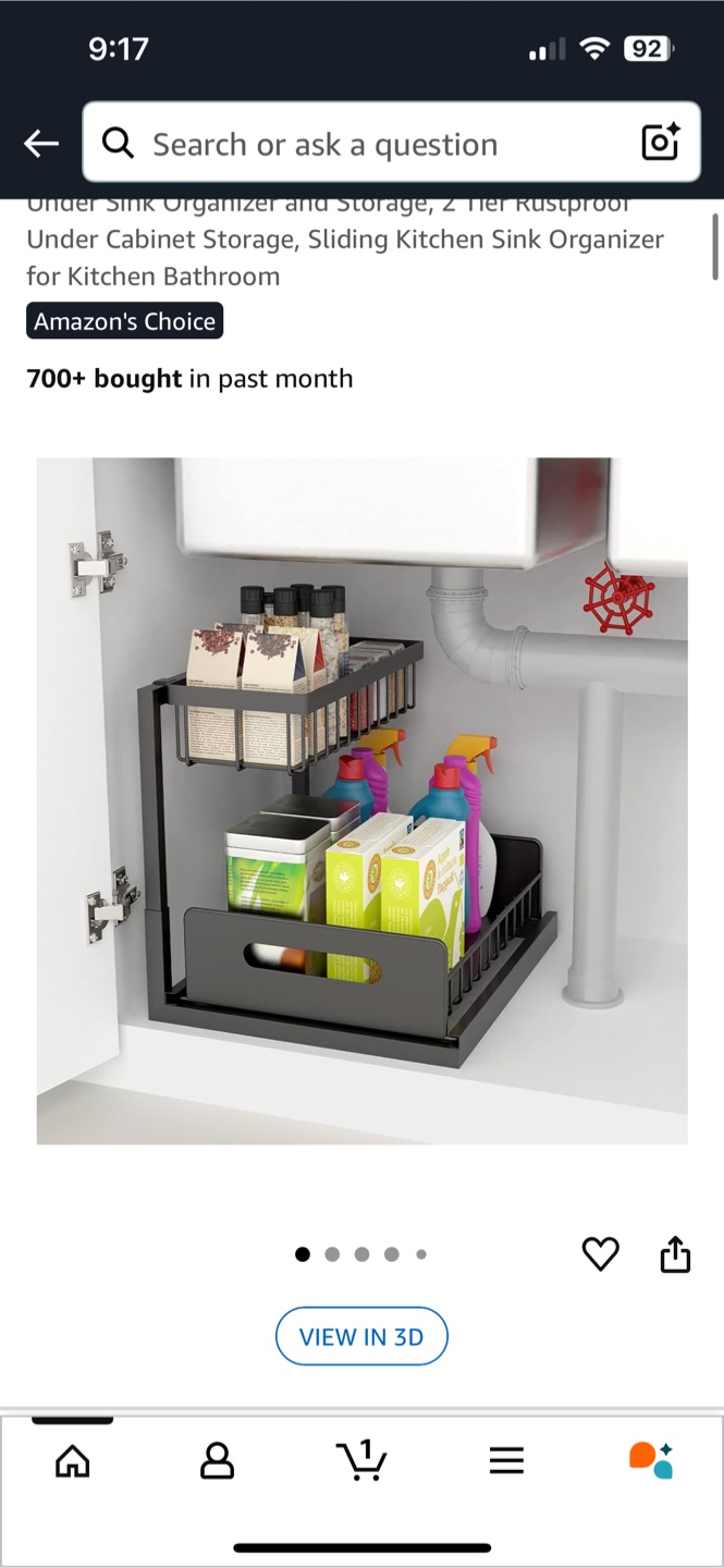Under Sink Cabinet Organizer, white - photo 2