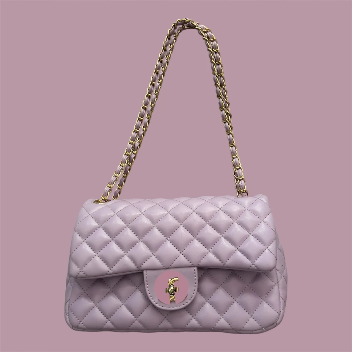 Lilac Quilted Chain Bag thumbnail