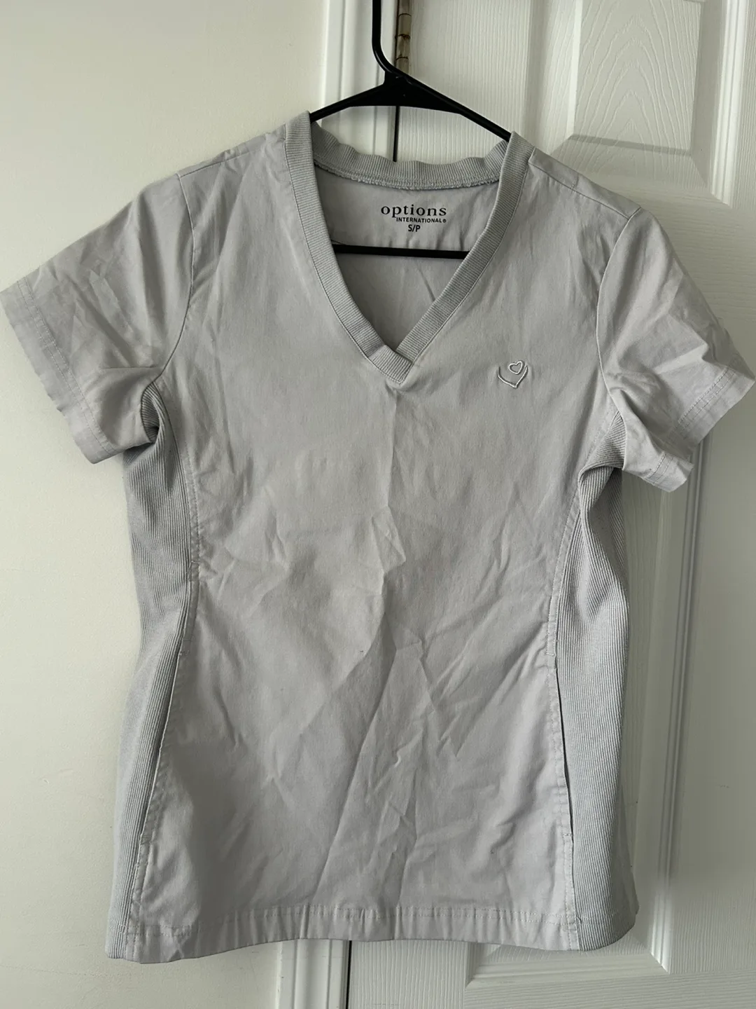 Options International Gray V-Neck Top - Size S thumbnail