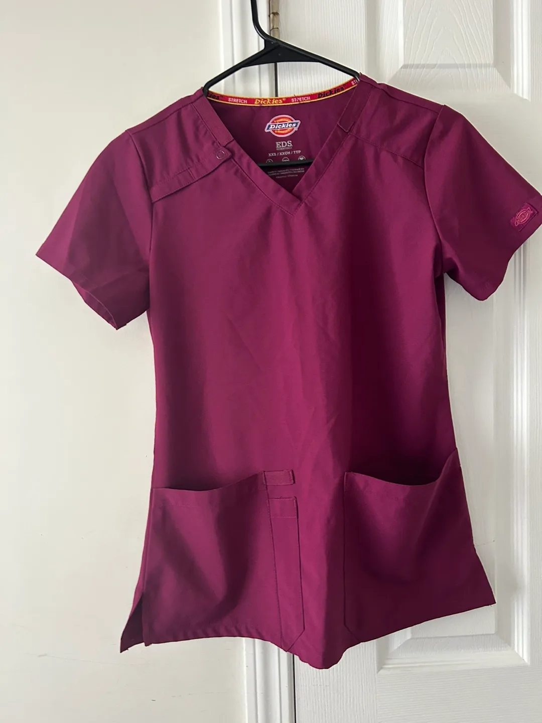 Dickies EDS XXS Scrub Top - Burgundy thumbnail
