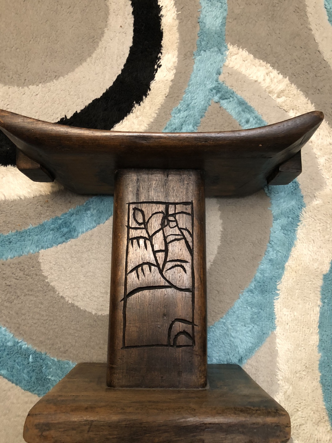 Hand Carved Wooden meditation/ prayer stool - photo 5