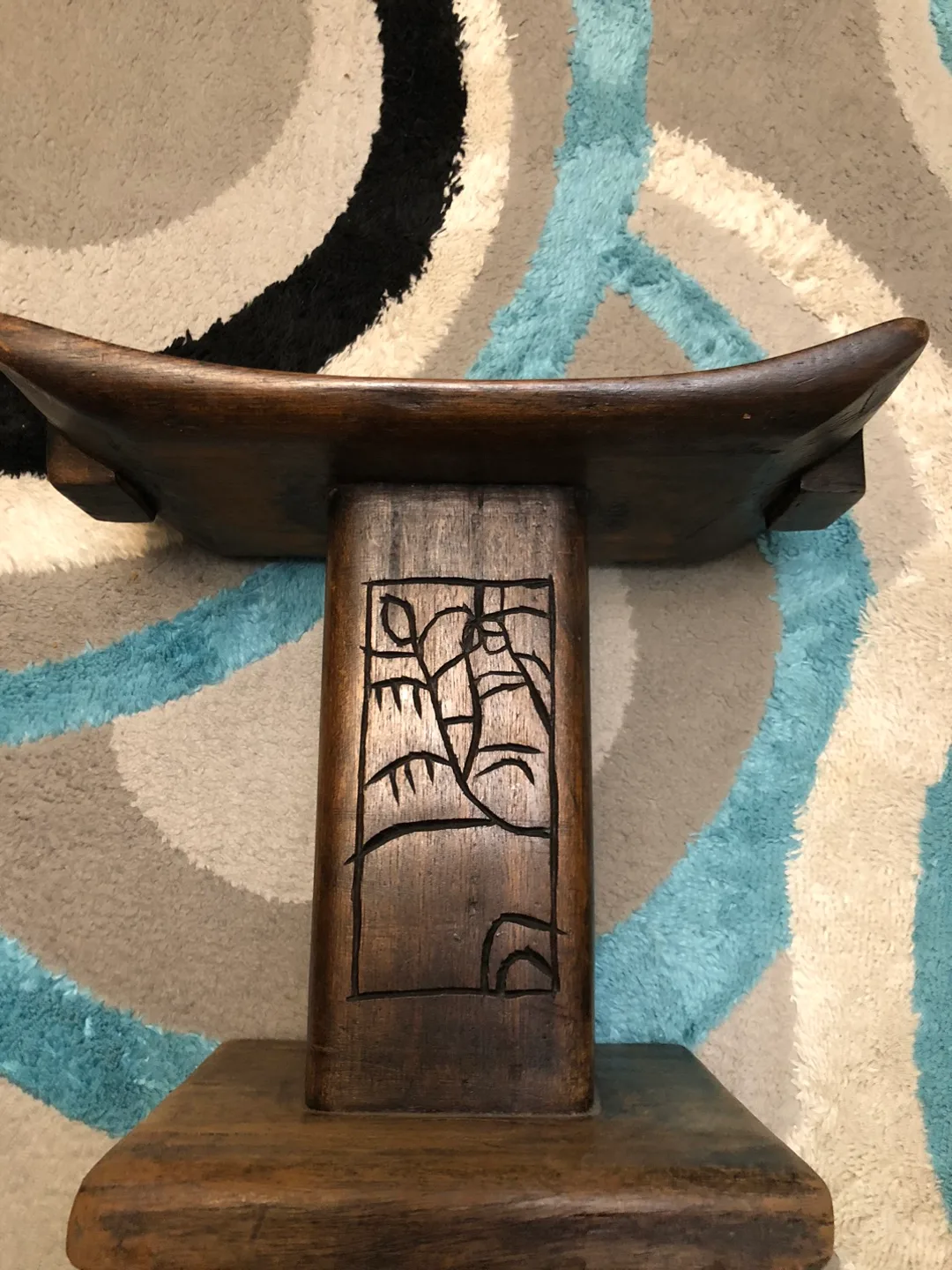 Hand Carved Wooden meditation/ prayer stool image indicator(5)