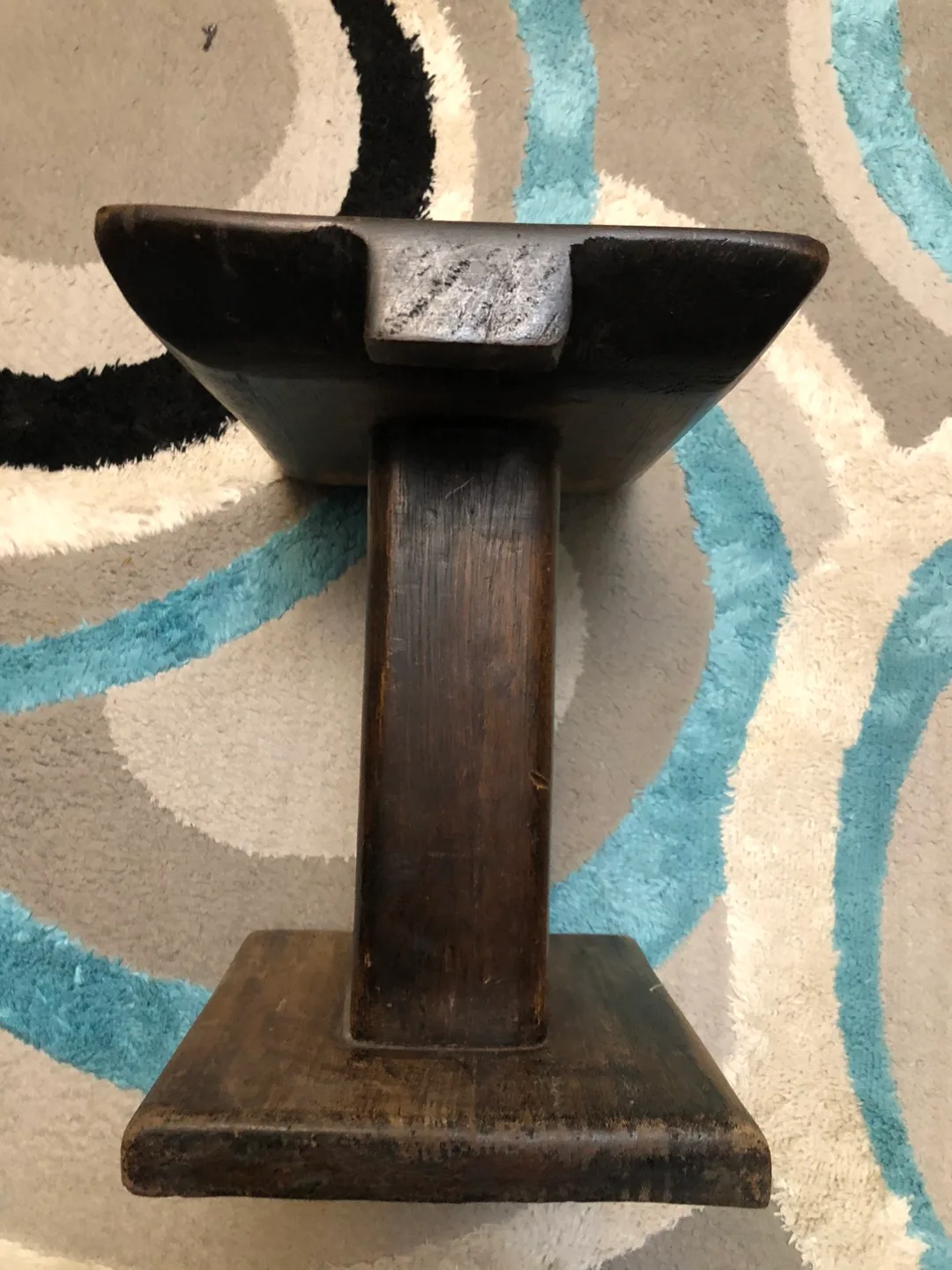 Hand Carved Wooden meditation/ prayer stool image indicator(4)