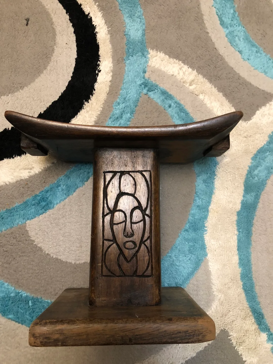 Hand Carved Wooden meditation/ prayer stool image indicator(3)