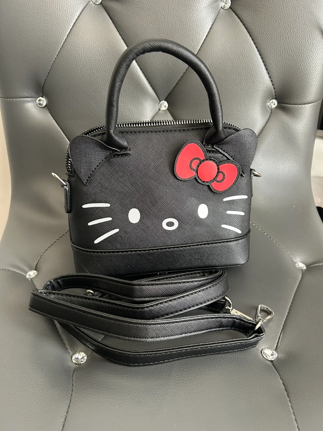 Hello Kitty Black Mini Dome Handbag thumbnail