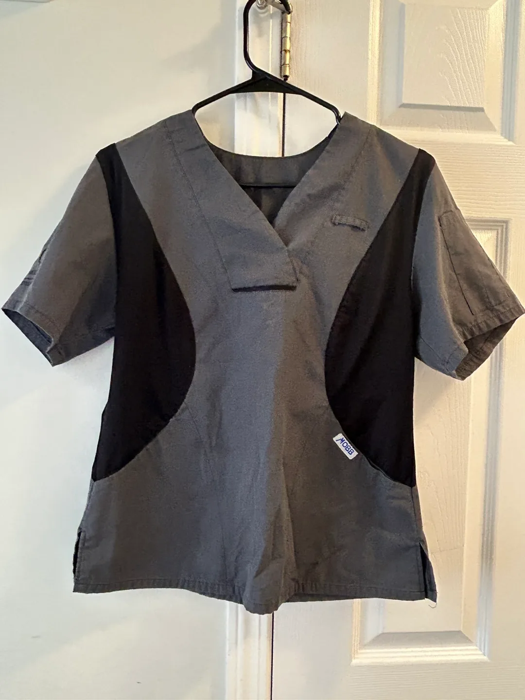 MOBB Scrub Top - Grey & Black thumbnail