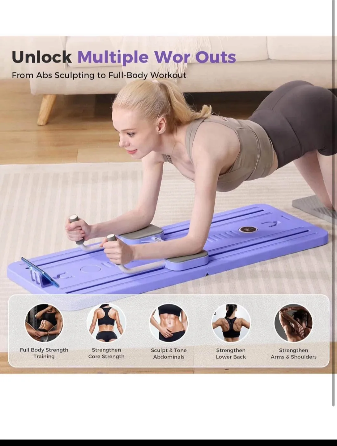 Portable Foldable Pilates Board - Home Trainer image indicator(2)