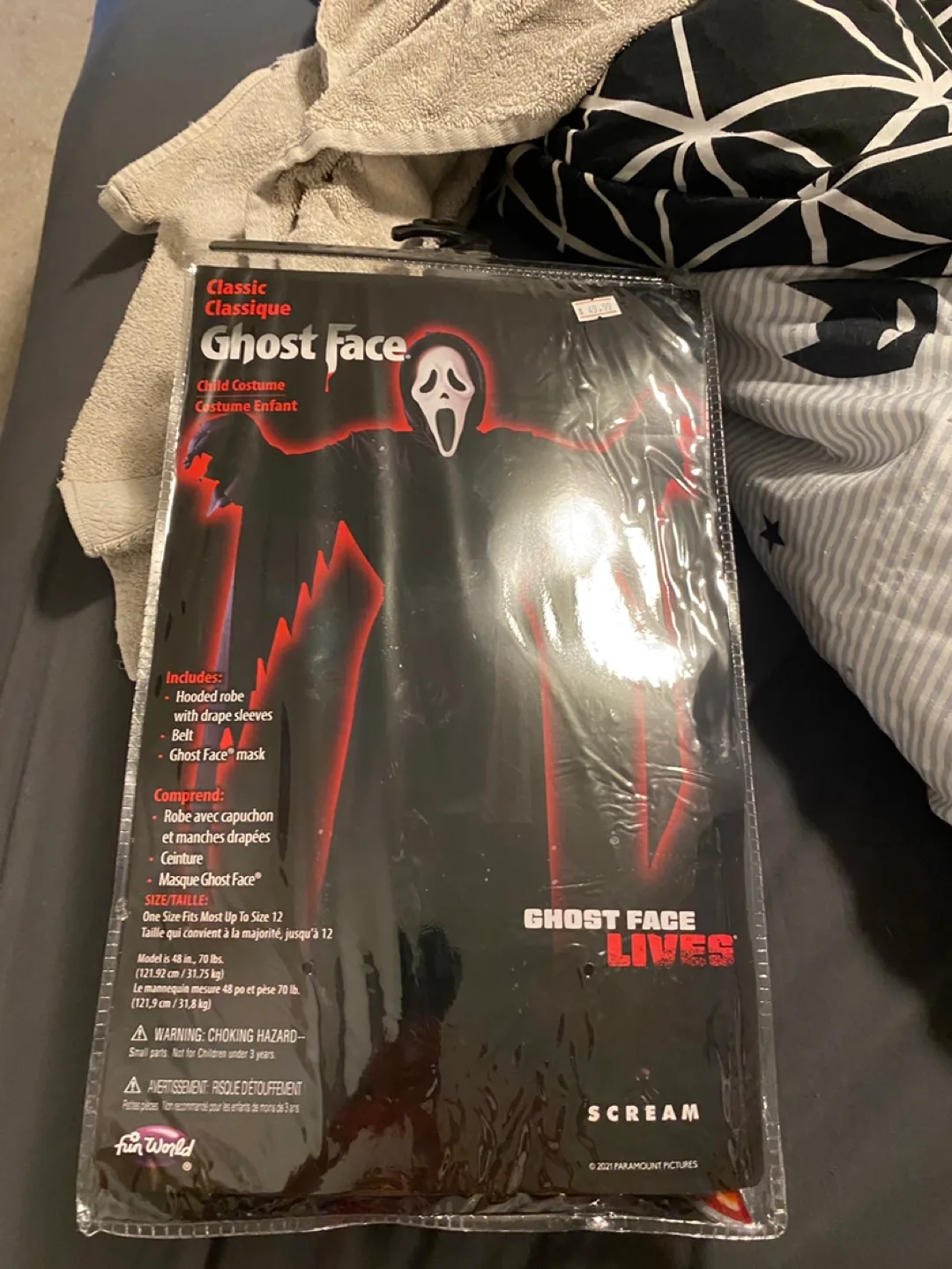 Ghost Face Child Costume - Size Up to 12 thumbnail