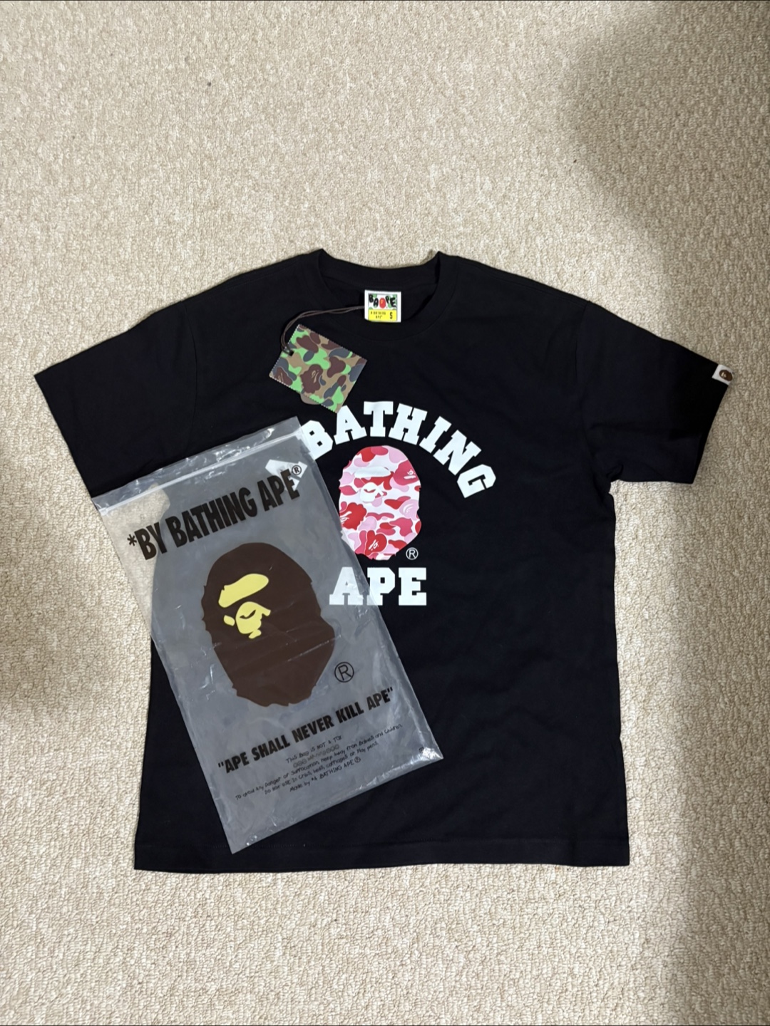 A Bathing Ape (BAPE) Black T-Shirt - Size Small - photo 2