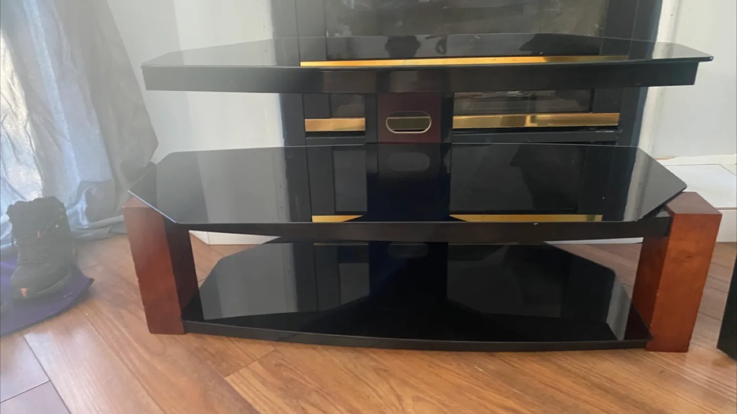 Black Glass TV Stand thumbnail