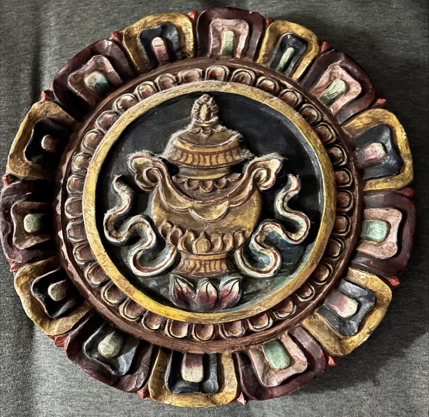 Wooden Carved Mandala Wall Art