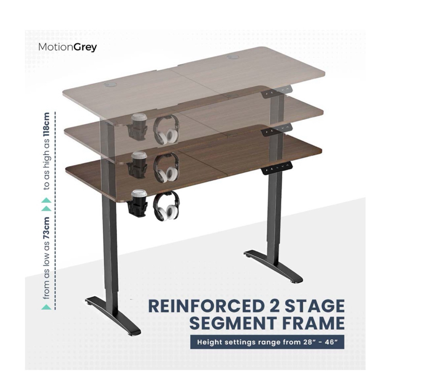 Height-Adjustable Desk (Sitting & Standing) – 55”