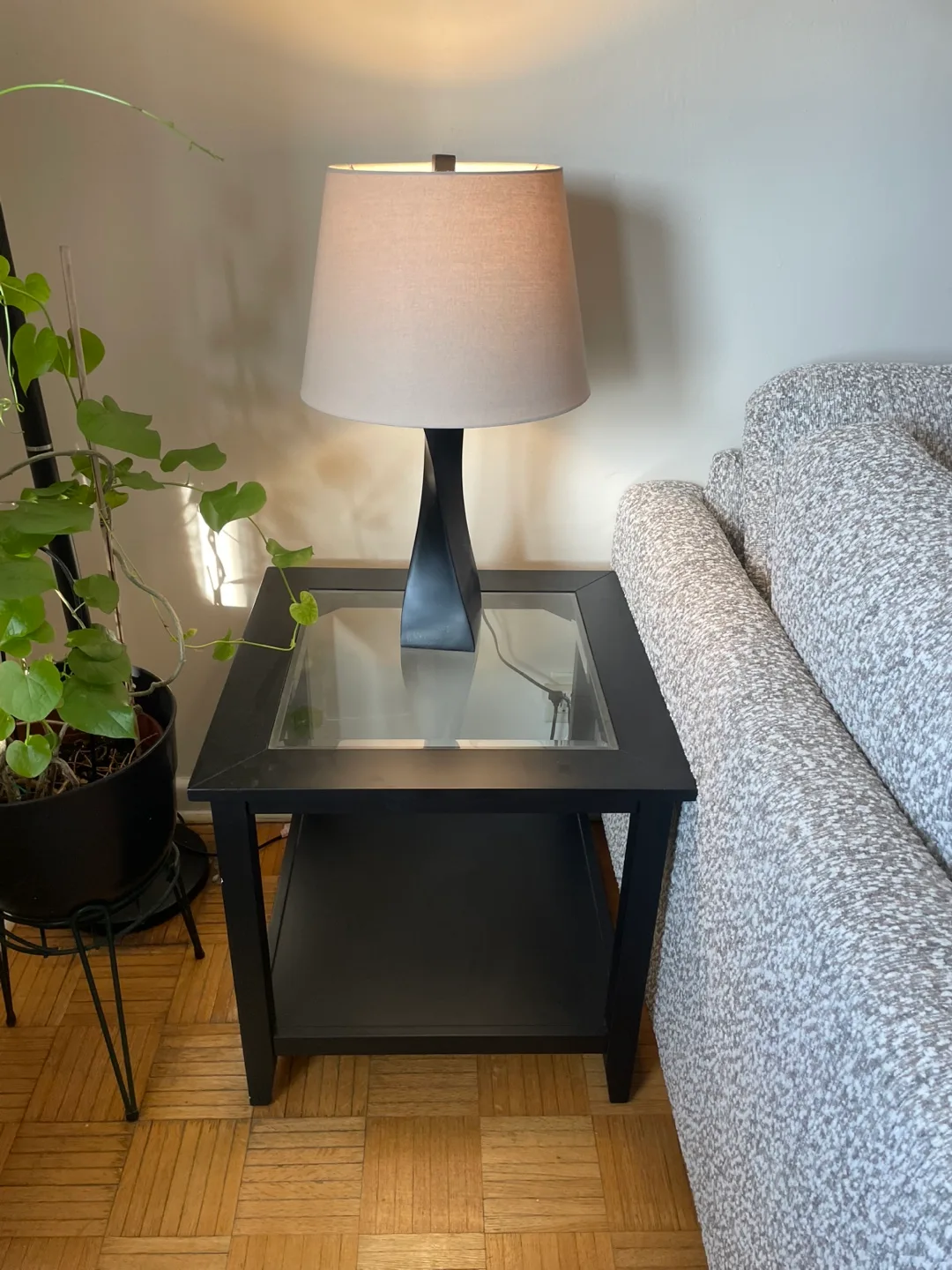 Two Darkest brown coffee Tables with Glass Top image indicator(3)