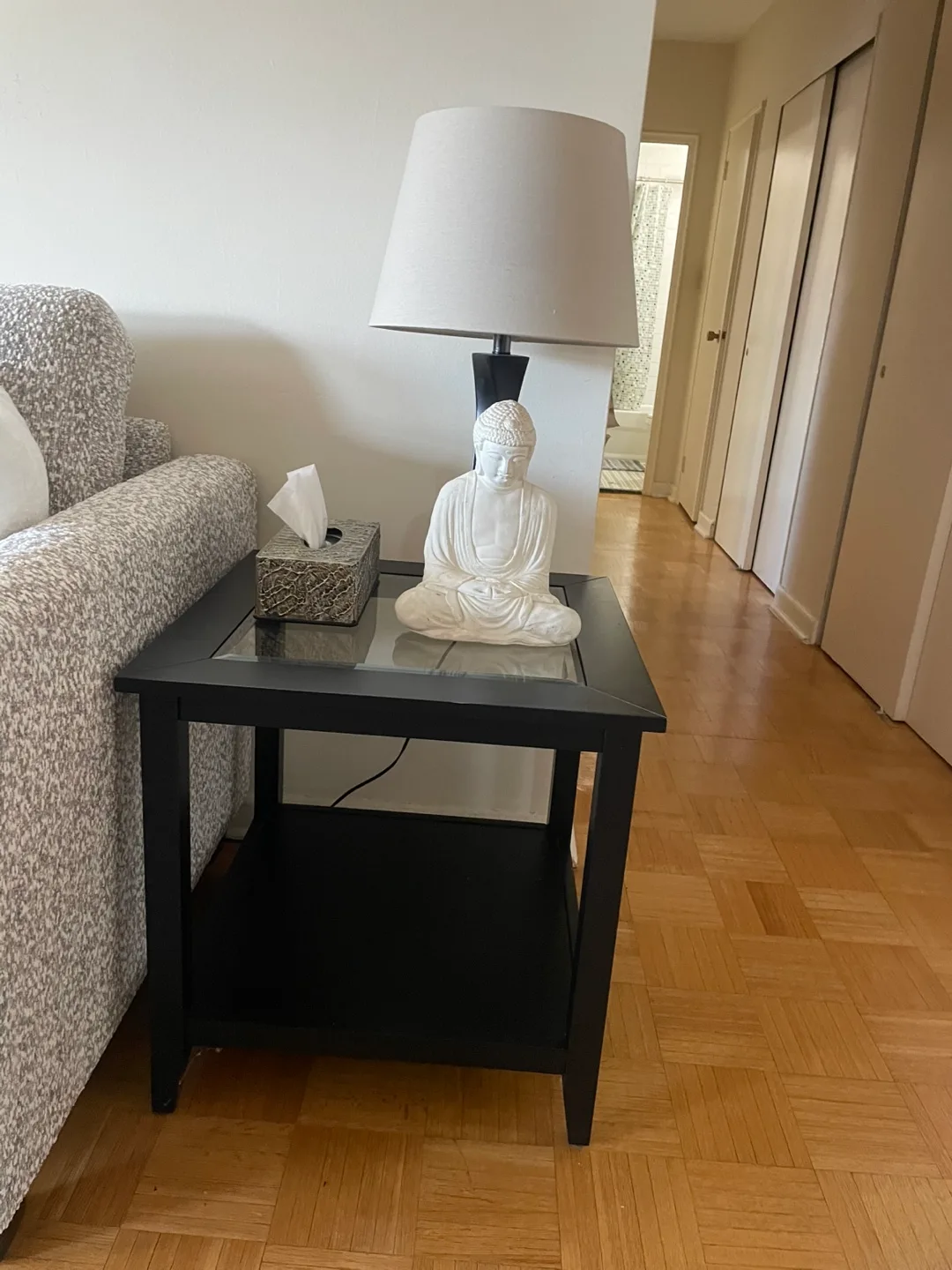 Darkest brown coffee Tables with Glass Top thumbnail