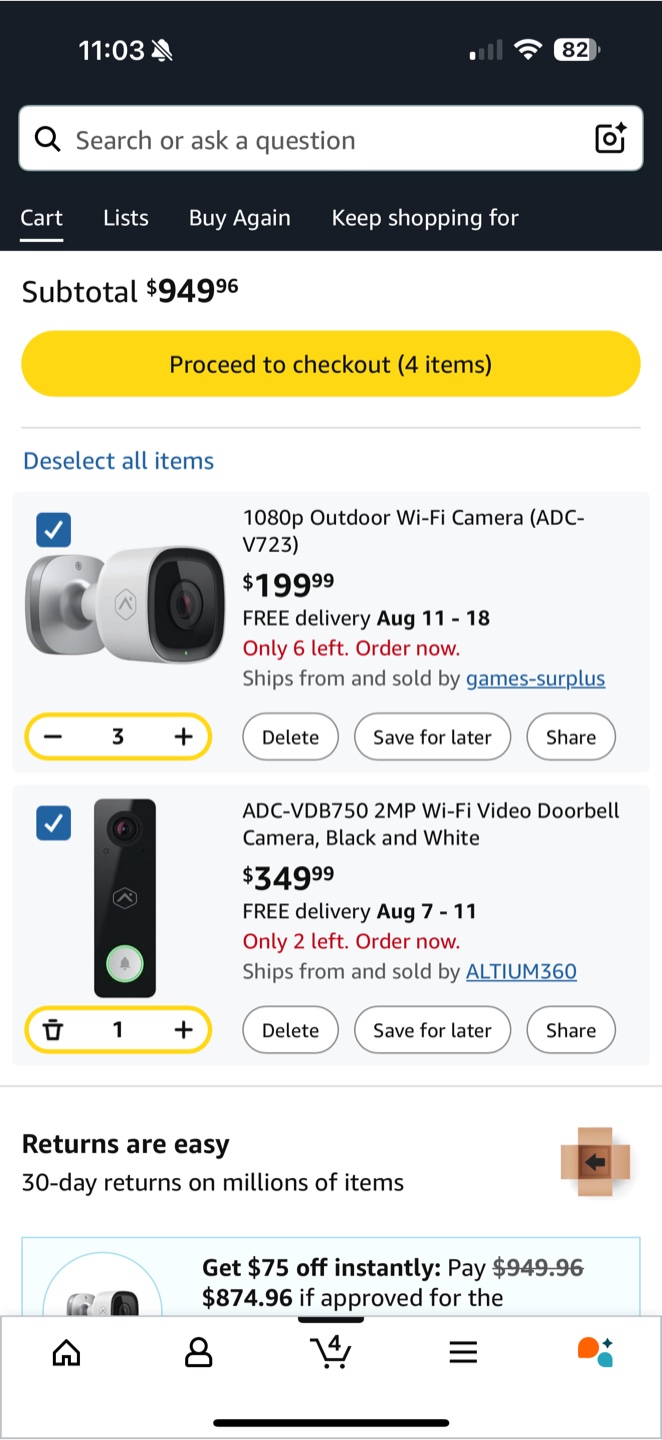 Alarm.com Cameras with motion, door/window, smoke detectors - photo 3