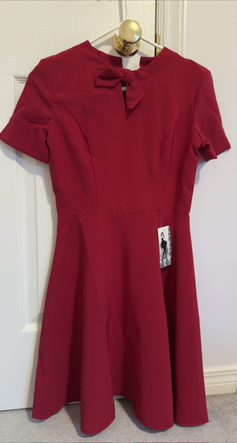 Red Fit & Flare Dress - photo 4