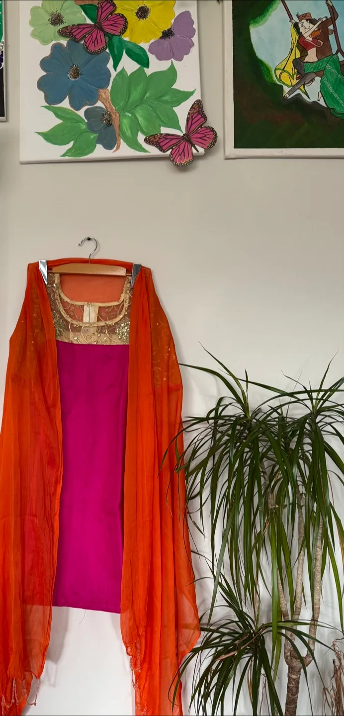 Orange Salwar Kameez Suit image indicator(6)