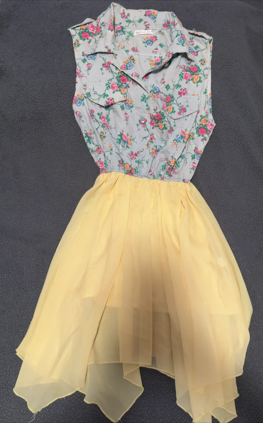 Floral Top Yellow Skirt Dress thumbnail