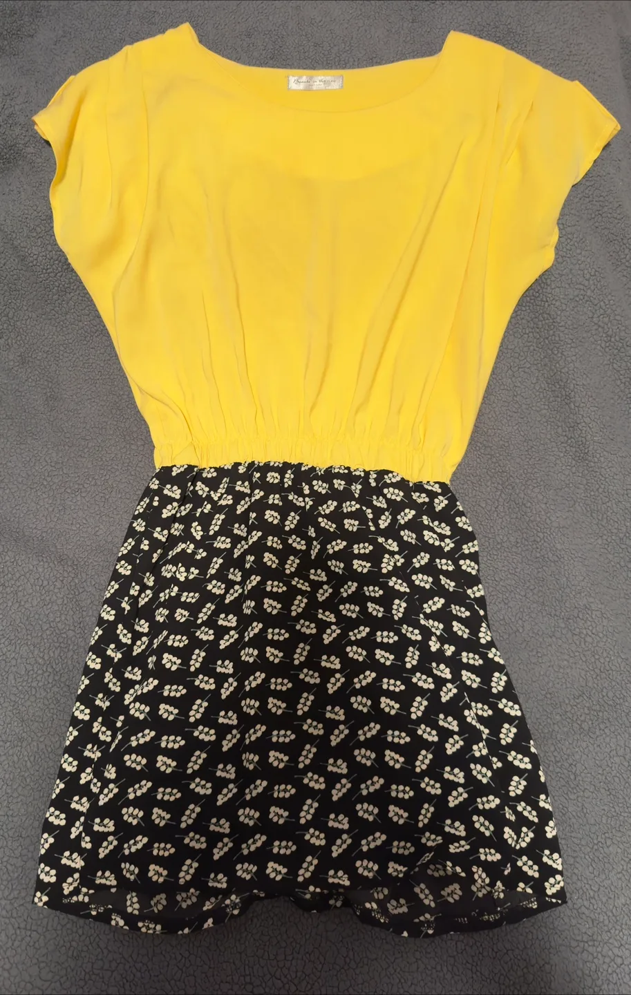 Cute Yellow & Black Dress thumbnail