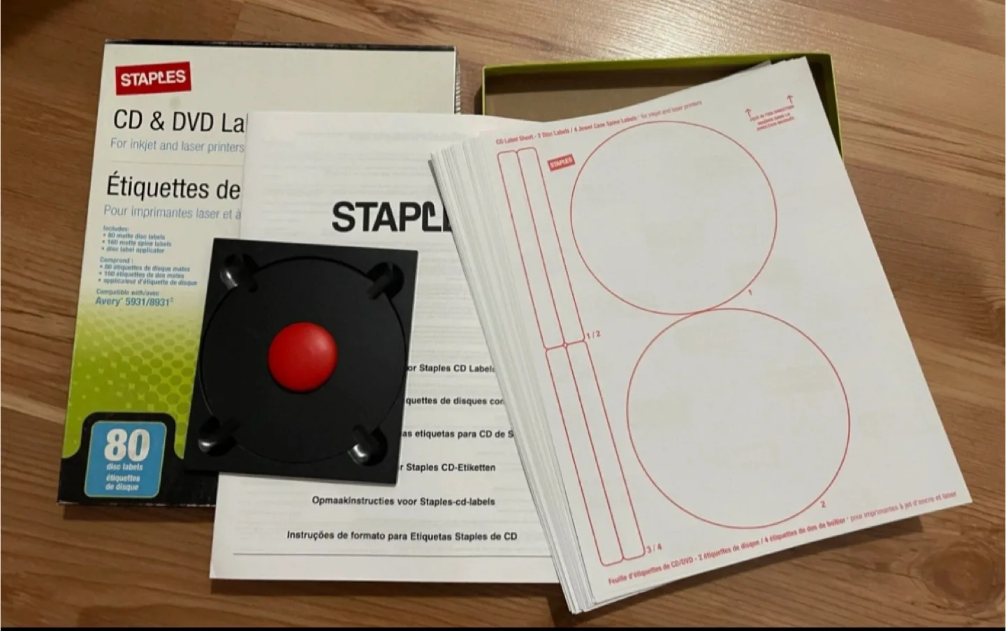 Staples CD/DVD Media Labels - 80 Pack image indicator(2)