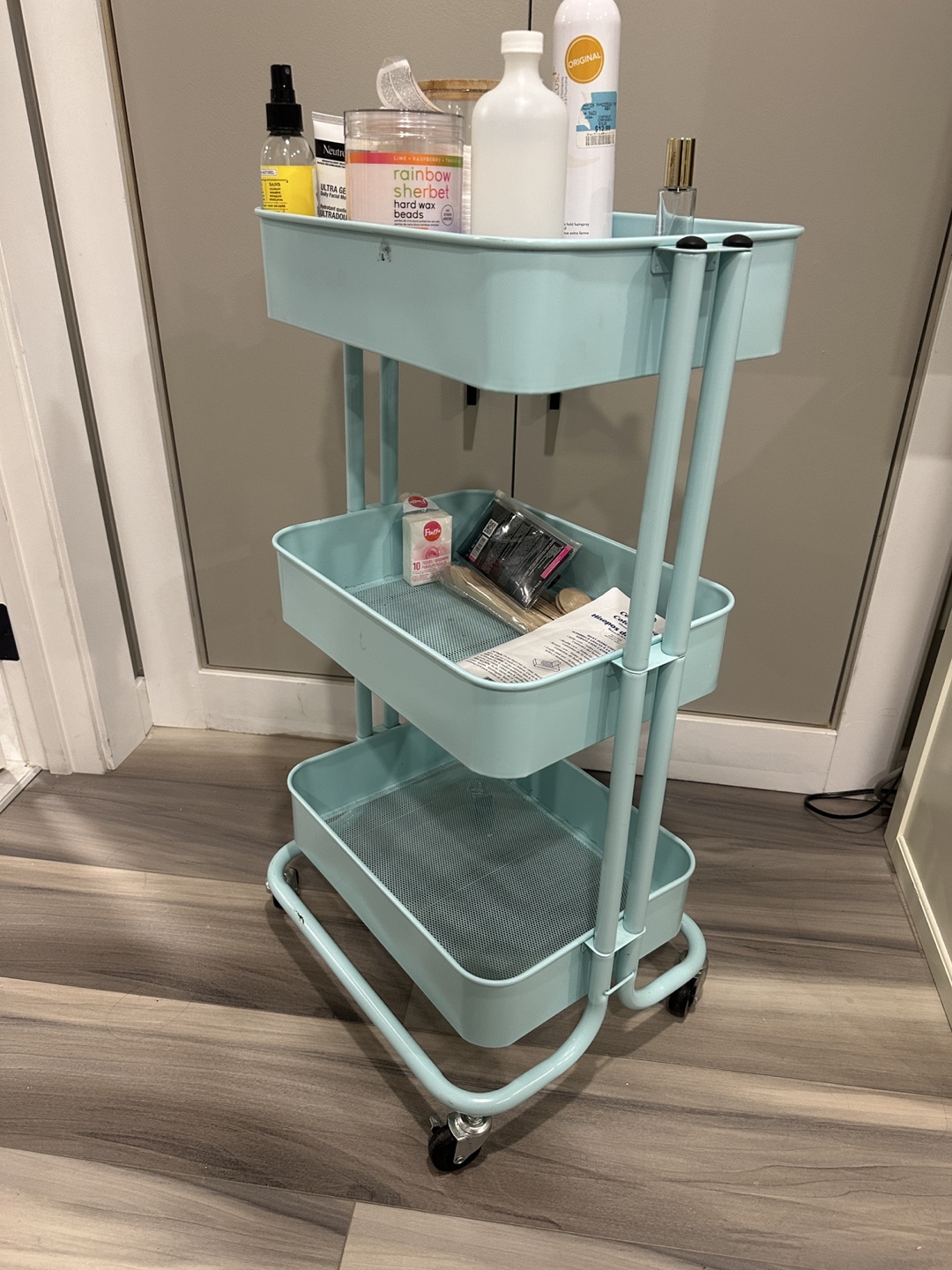 Rolling Cart - Light Blue