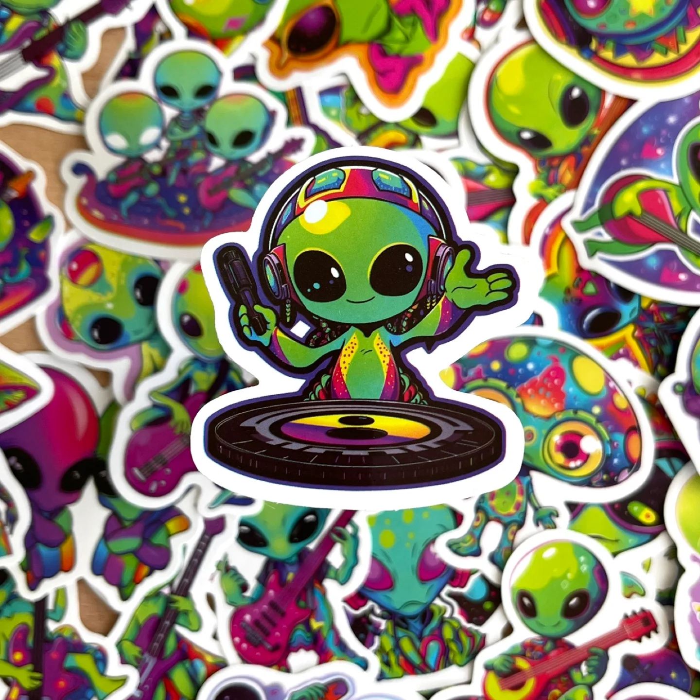 Pack of 51 Alien Rock Stars Stickers image indicator(5)