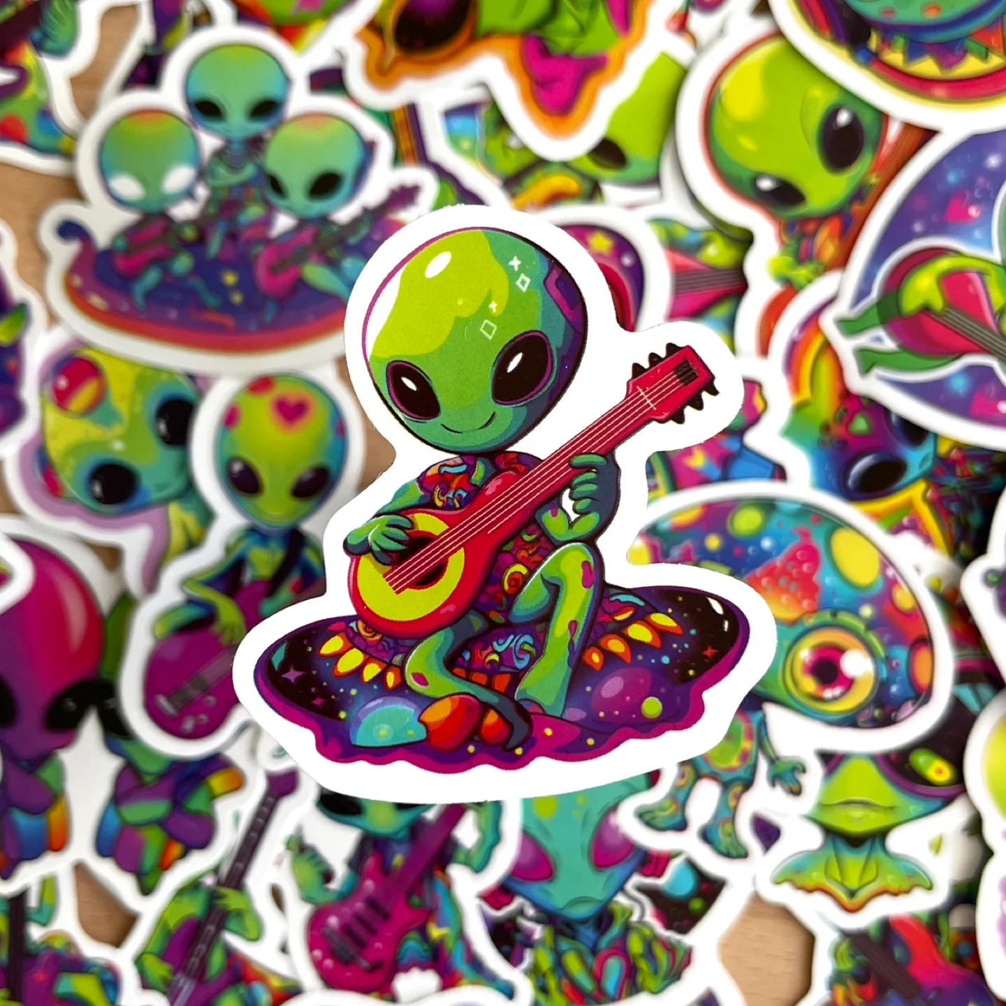 Pack of 51 Alien Rock Stars Stickers image indicator(4)