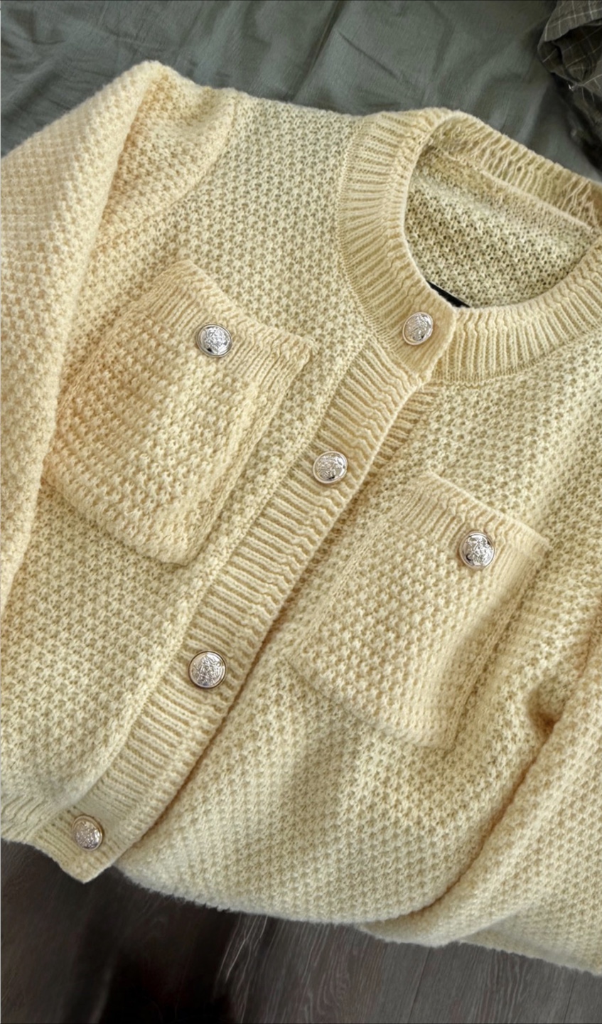 Yellow knit cardigan S - photo 5