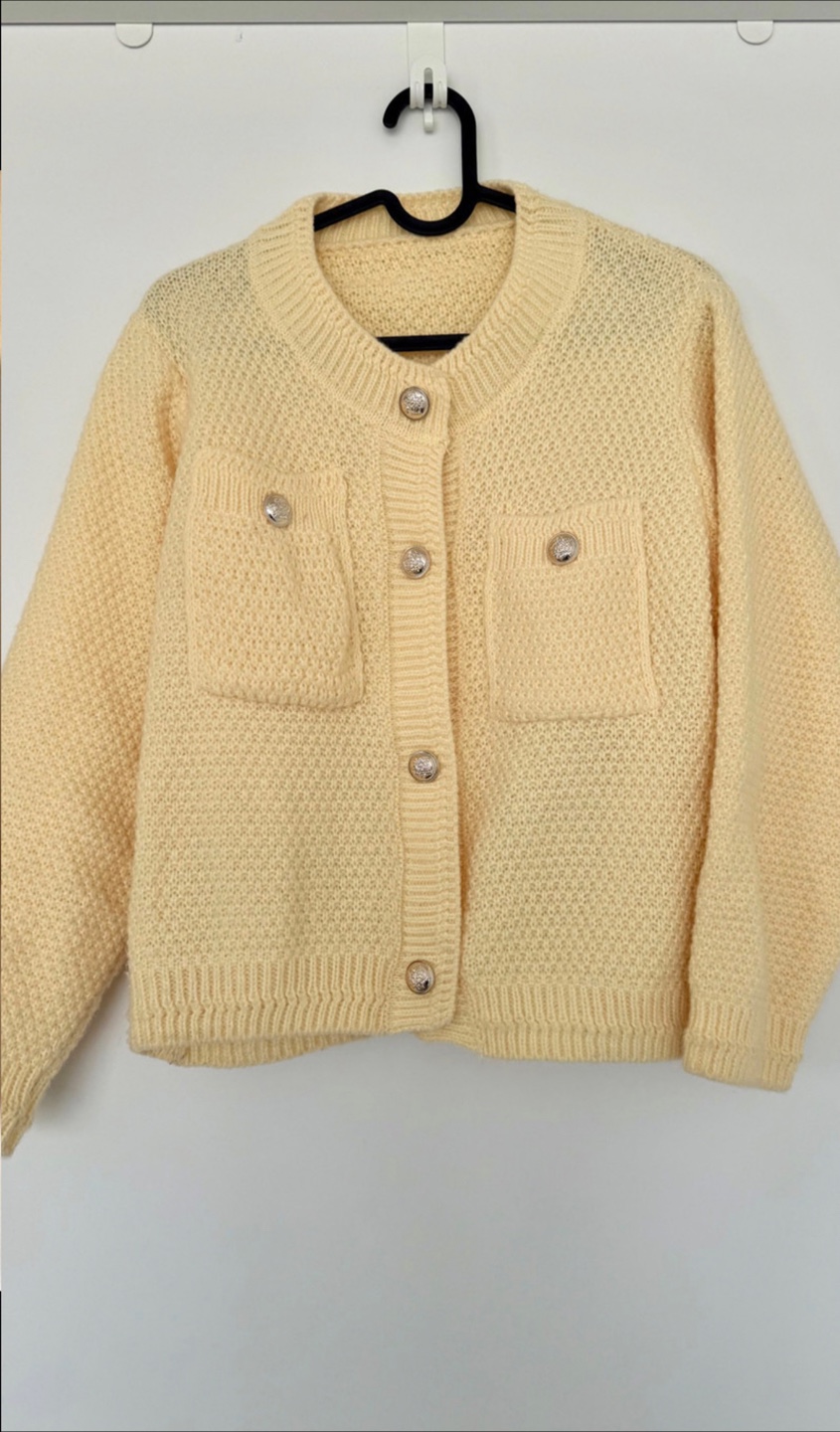 Yellow knit cardigan S - photo 4