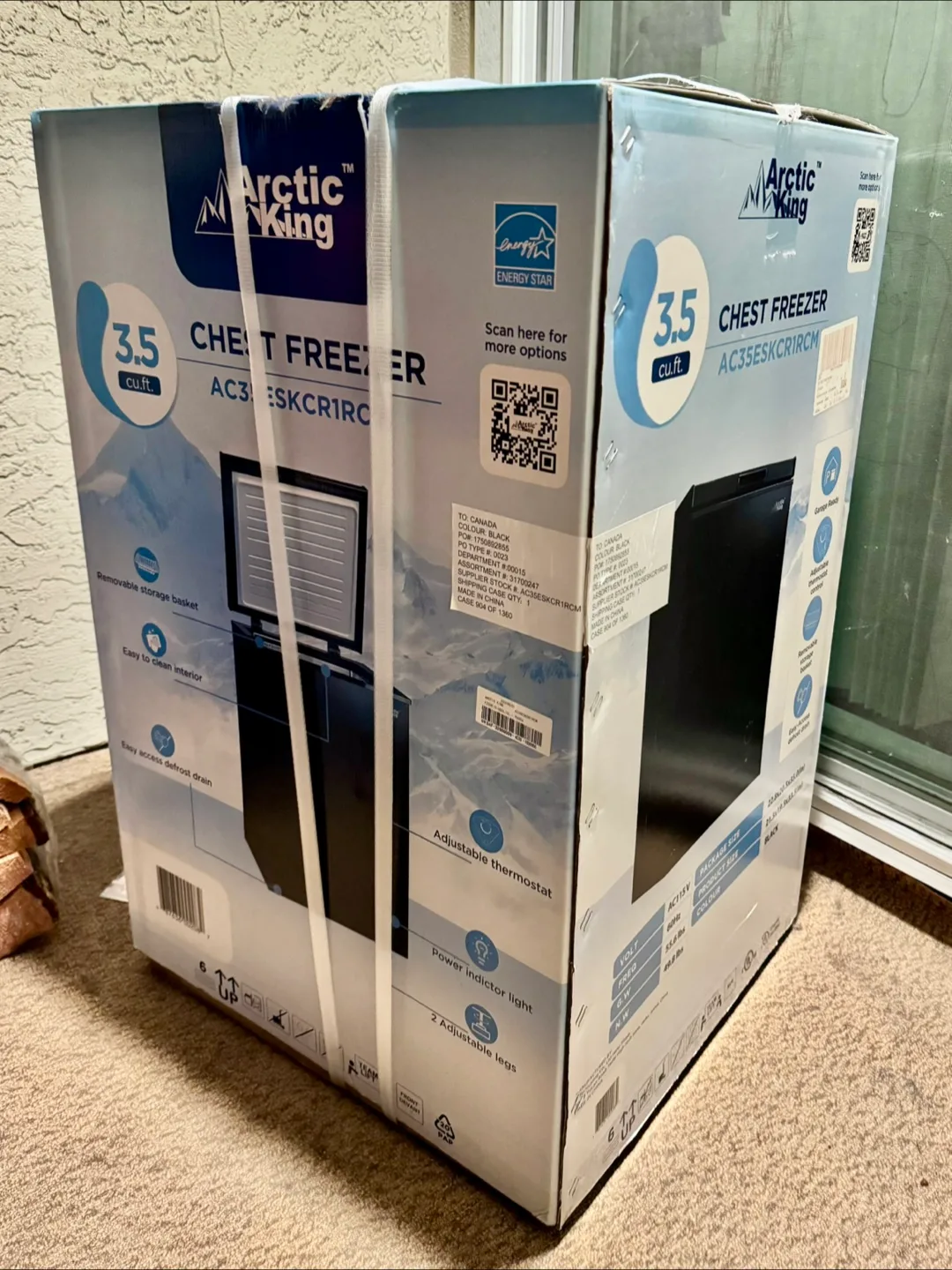 *Brand New* Arctic King 3.5 cu.ft. Chest Freezer - Black thumbnail
