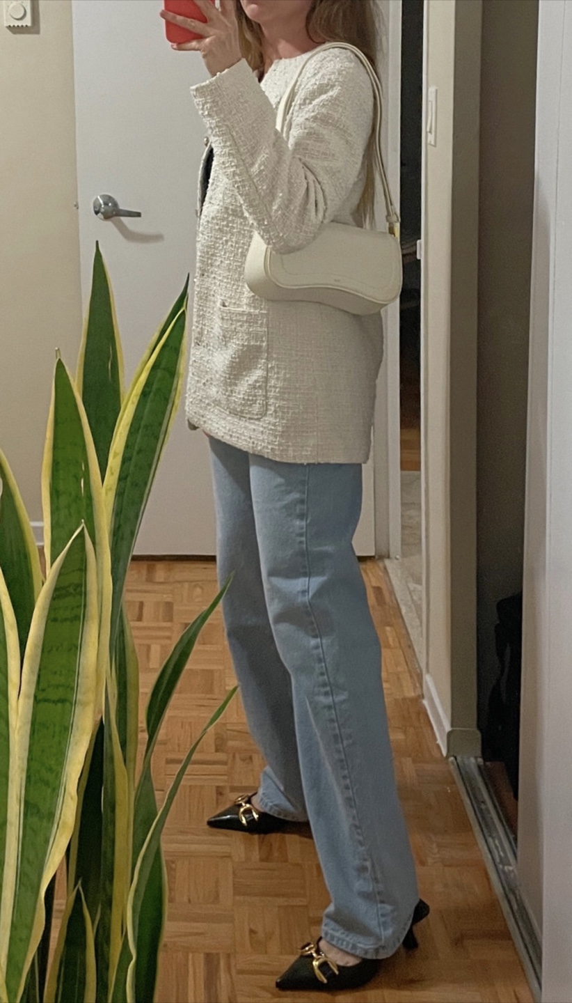 White bouclé textured H&M Jacket S - photo 4