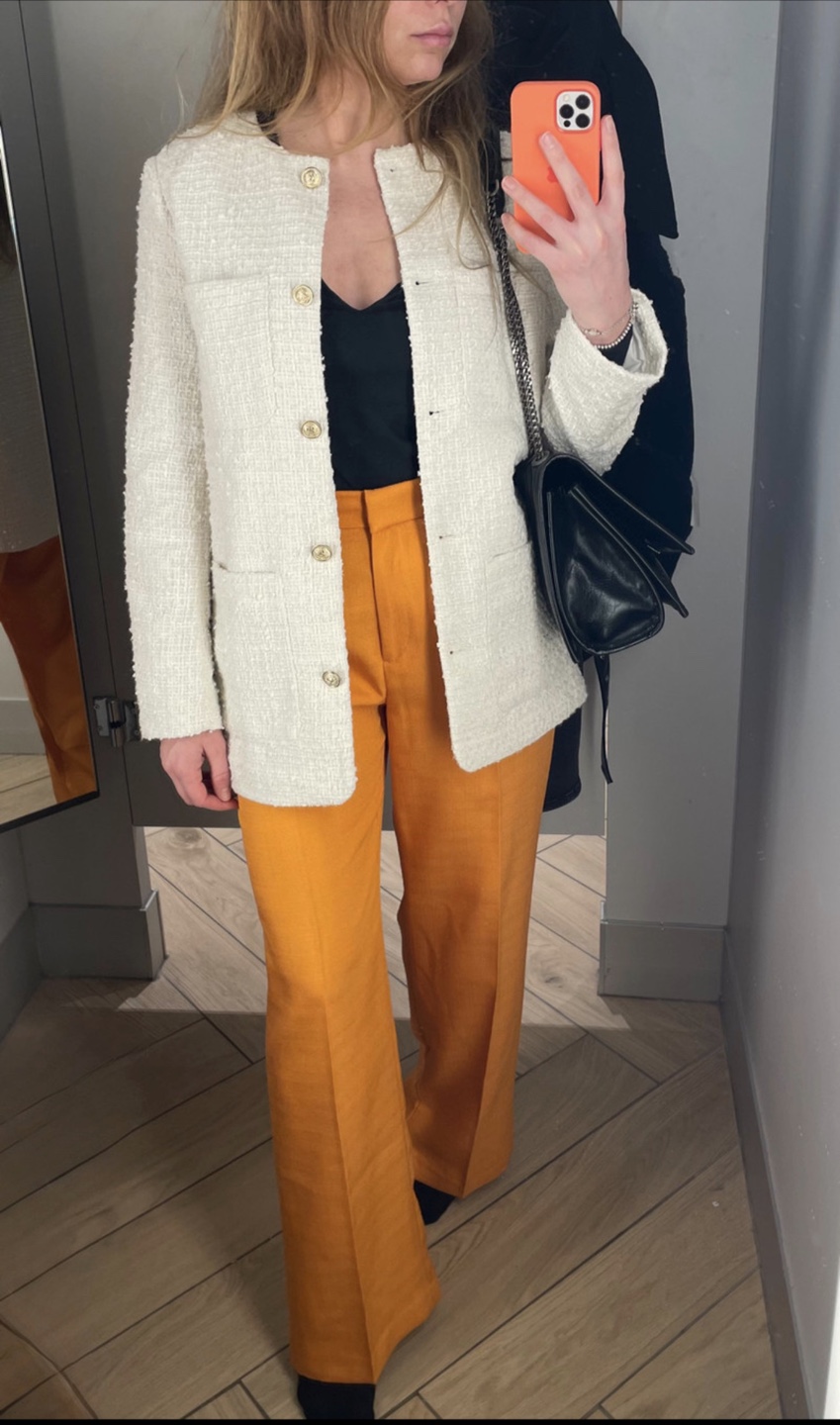 White bouclé textured H&M Jacket S - photo 2