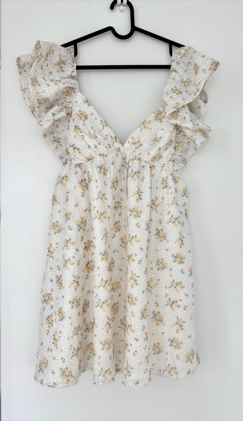 Floral Ruffle Mini Dress Lucky S – Worn Once - photo 2