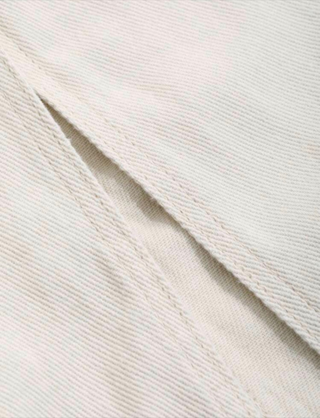 New Beige High Waist Denim Skirt with slit S - photo 4