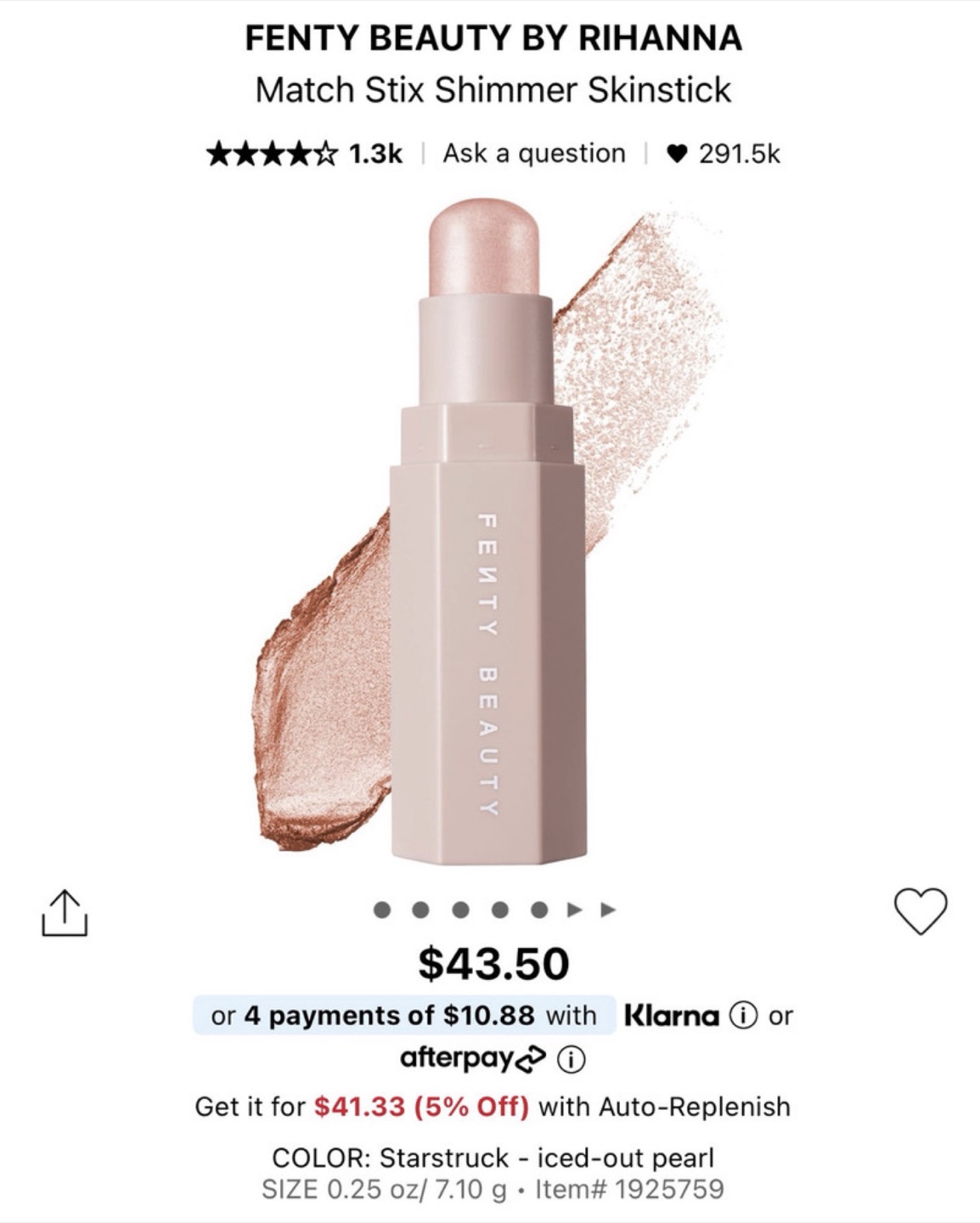 Fenty Beauty Match Stix Shimmer Skinstick – Shade: Starstruck - photo 2