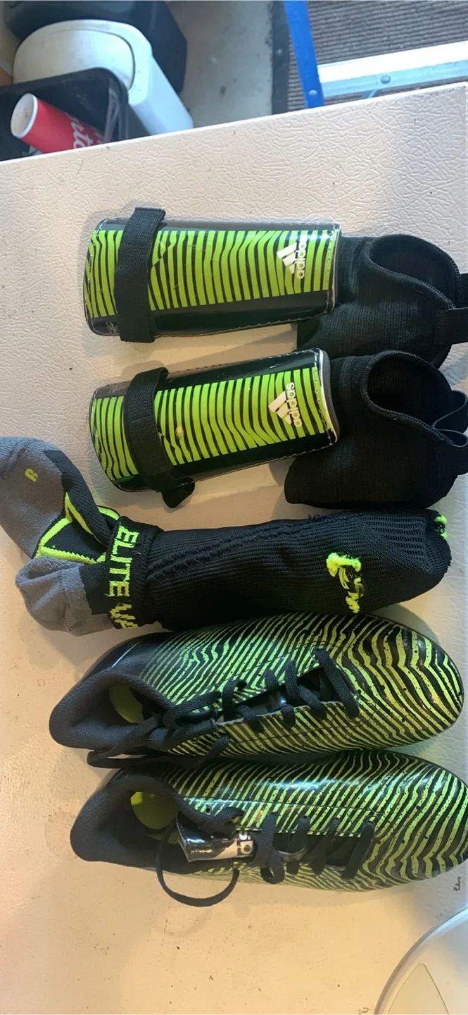 Adidas Nemeziz Soccer Cleats, Shin Guards, Socks thumbnail