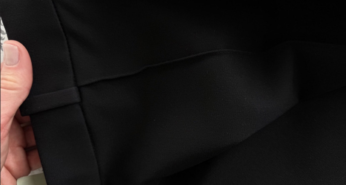 H&M new black slit-hem twill midi skirt M 38 - photo 5